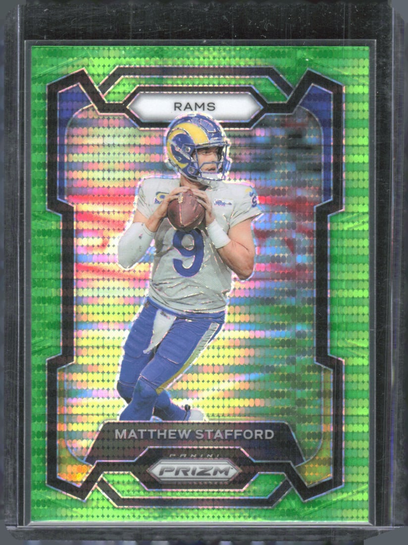 Matthew Stafford Neon Green Pulsar Prizm 2023 Panini Prizm #169: Matthew Stafford Neon Green Pulsar Prizm 2023 Panini Prizm #169