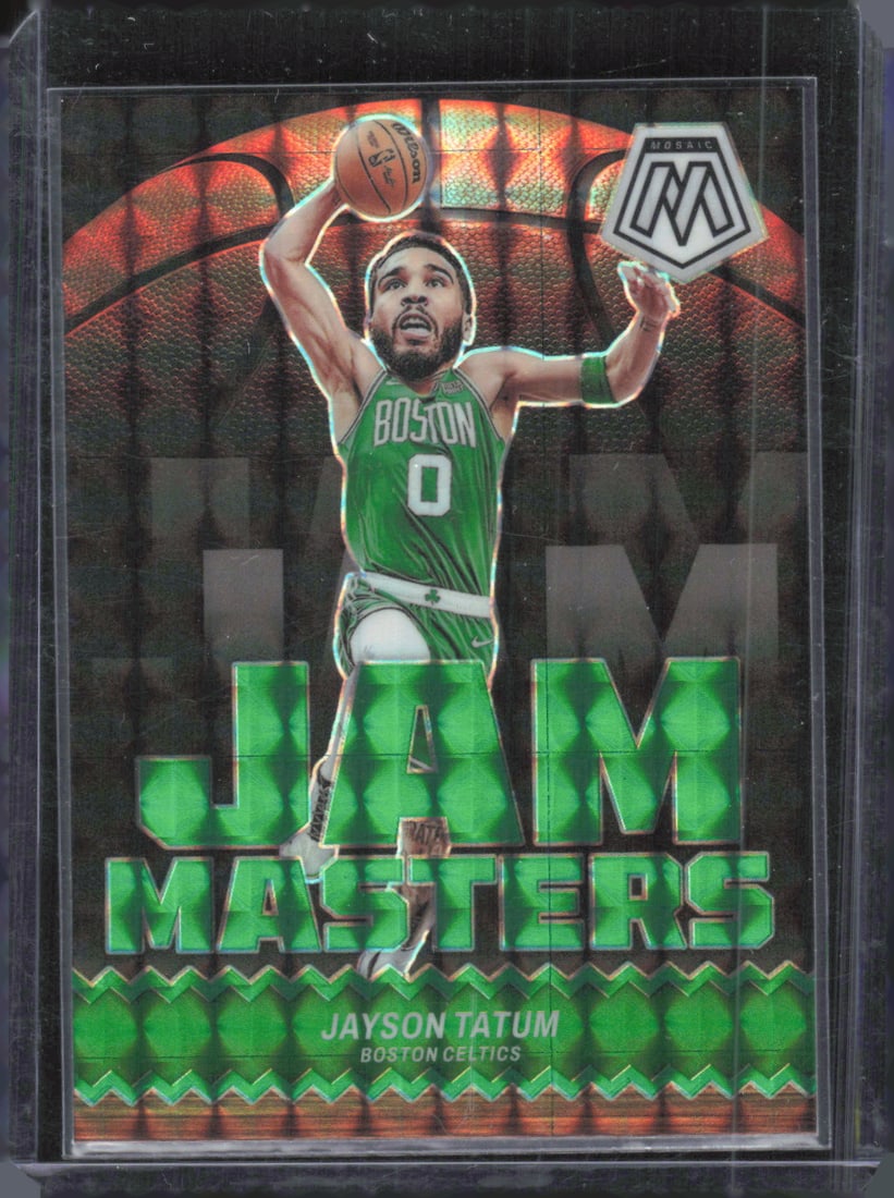 Jayson Tatum Jam Masters Green Prizm 2023-24 Panini Mosaic #5 (1 of 2)