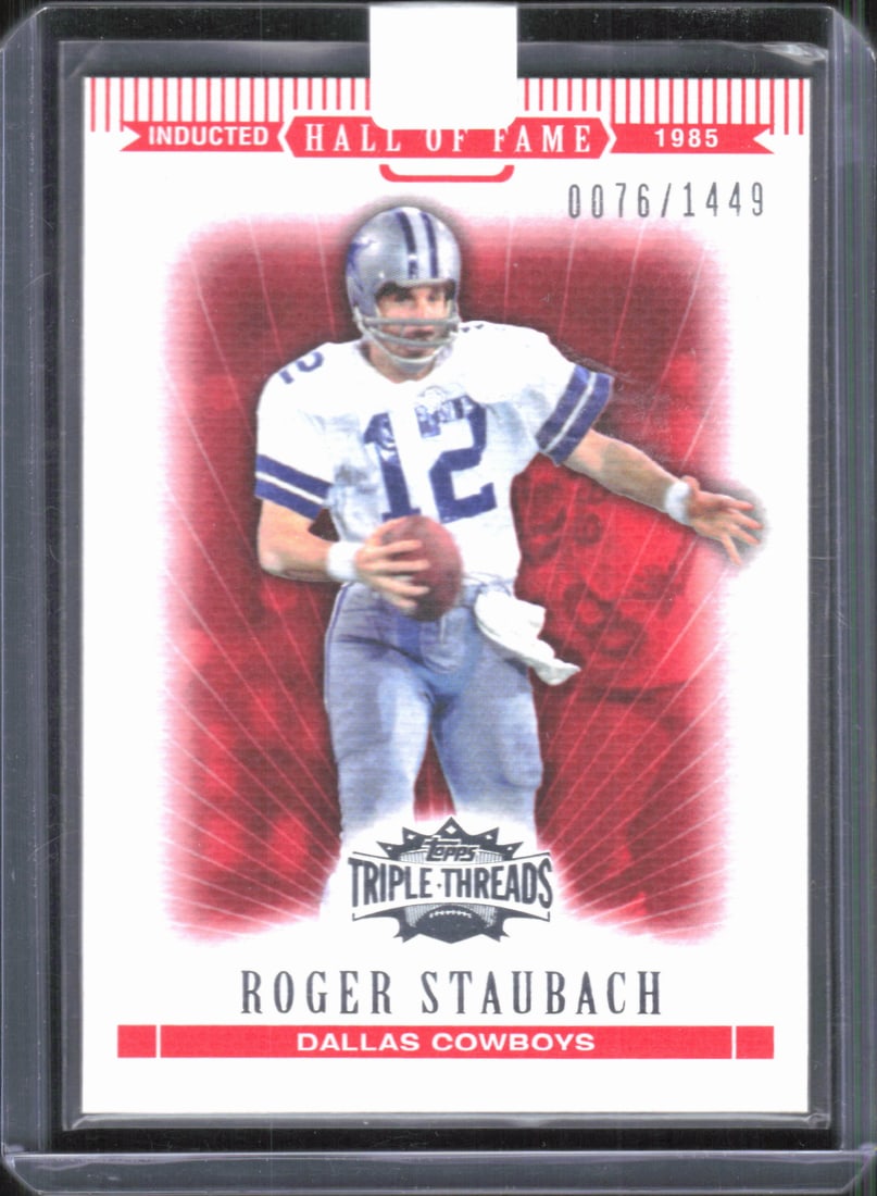 Roger Staubach Triple Threads Red /1449 2007 Topps #99 (1 of 2)