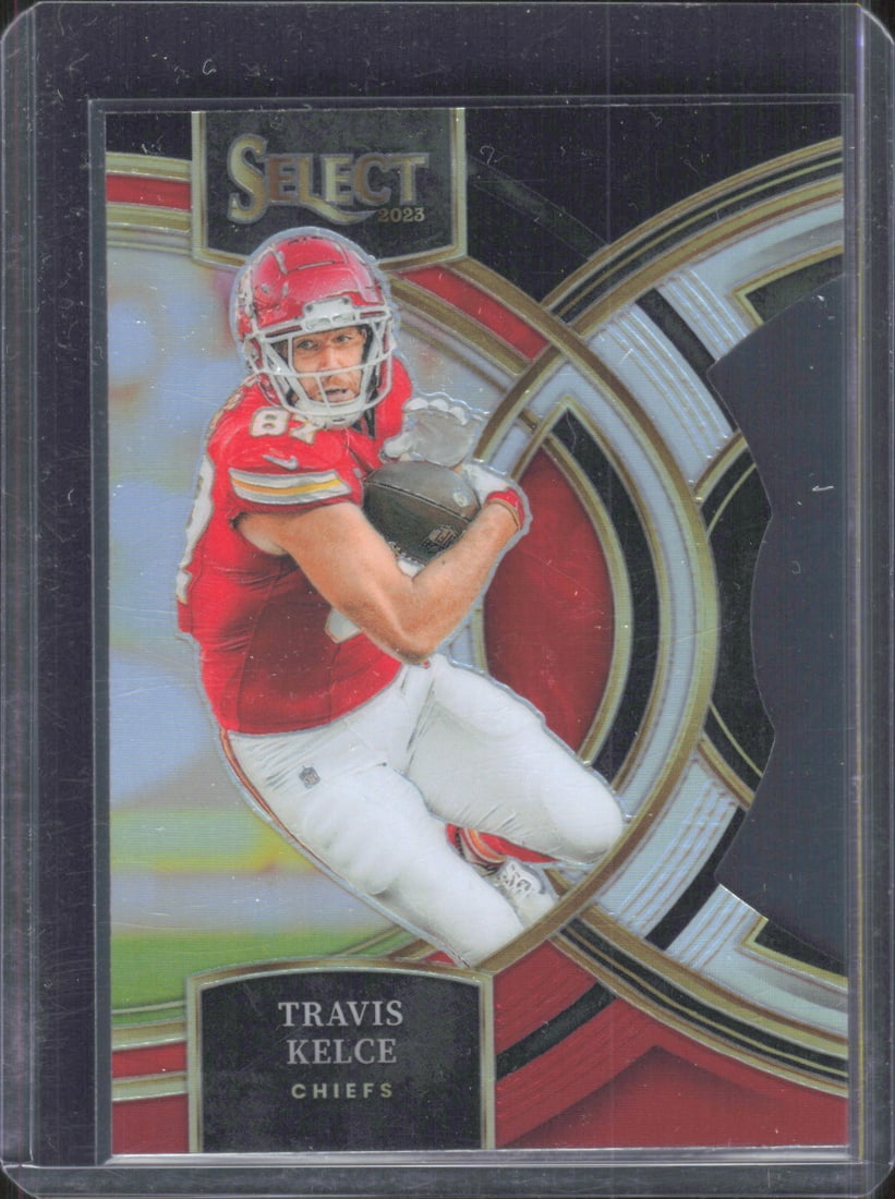 Travis Kelce Black/Red Prizm Die Cut 2023 Panini Select #150 (1 of 2)