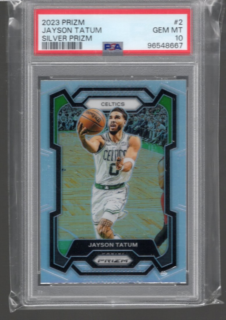 Jayson Tatum Silver Prizm 2023-24 Panini Prizm #2 PSA 10 (1 of 2)