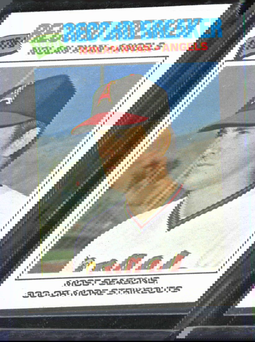 Nolan Ryan 1976 Record Breaker Most Seasons 300 Strikeouts 1977 Topps #234 (1 of 2)