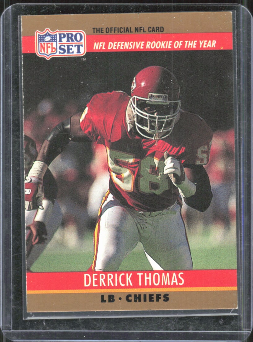 Derrick Thomas RC NFL Defensive Rookie of the Year 1990 NFL Pro Set #6 (1 of 2)