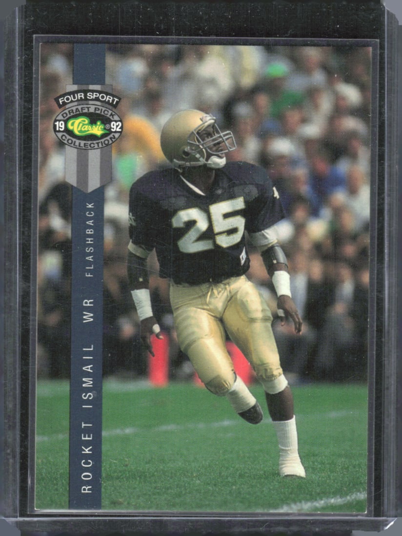 Raghib "Rocket" Ismail Rookie Card 1992 Classic Games Notre Dame National Champion Vintage Card (1 of 2)
