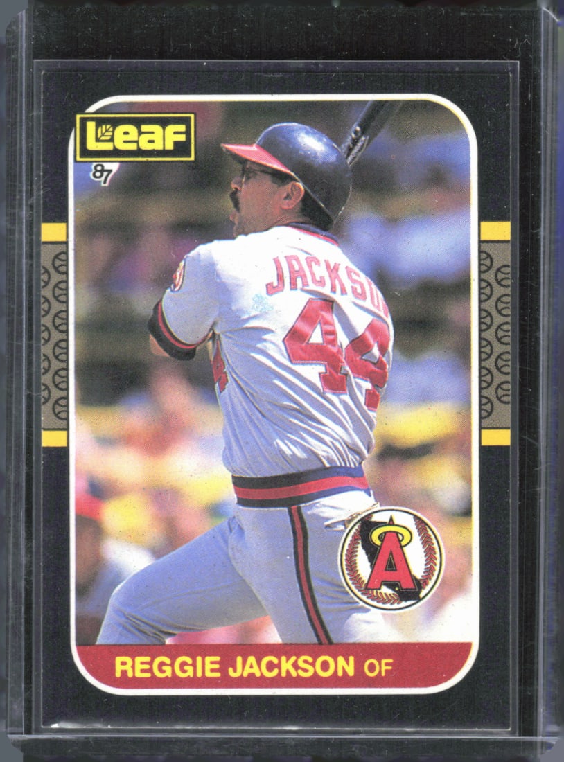 Reggie Jackson 1987 Leaf #201 Hall of Fame Baseball Great - Mr. October (1 of 2)
