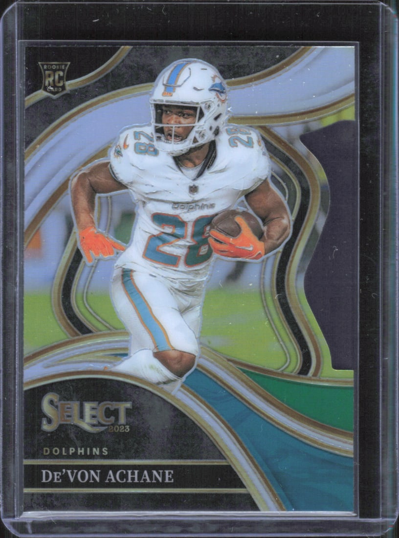 De'Von Achane Rookie Card Silver Die-Cut Prizm Club Level 2023-24 Panini Select #274 (1 of 2)