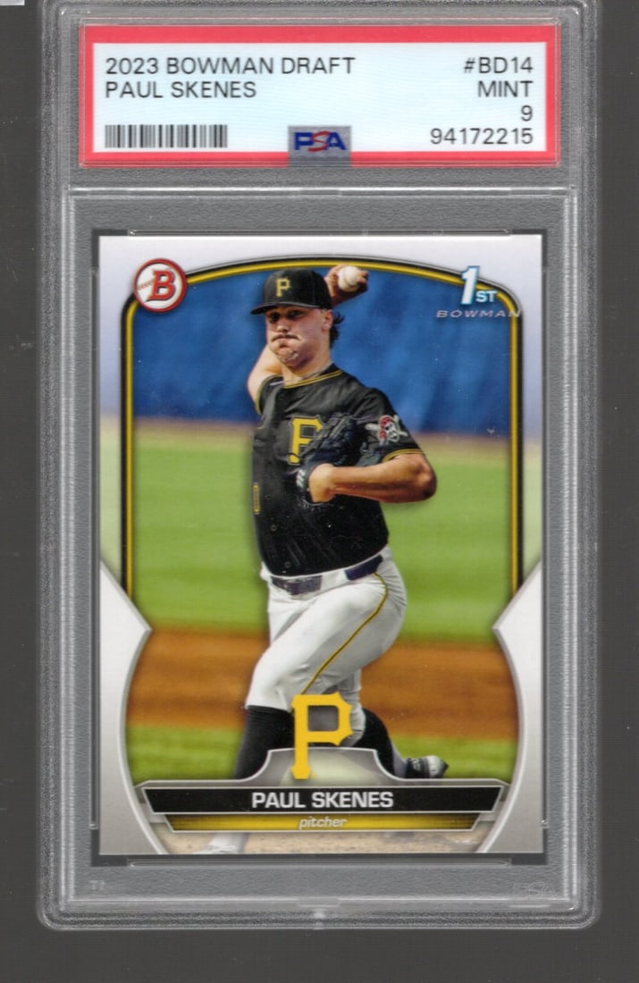 Paul Skenes 1st Bowman 2023 Bowman Draft #BD-14 PSA 9 (1 of 2)