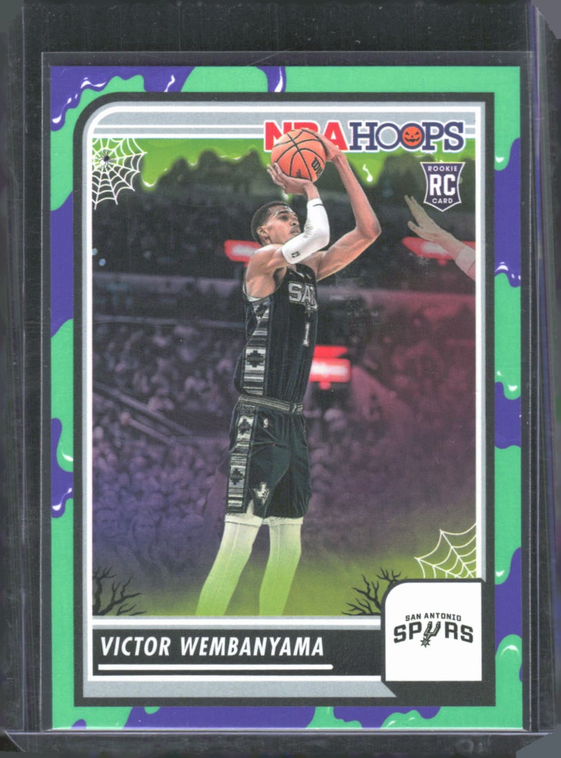 Victor Wembanayama Slime Parallel RC 2023-24 Panini Haunted Hoops #108: Victor Wembanayama Slime Parallel RC 2023-24 Panini Haunted Hoops #108