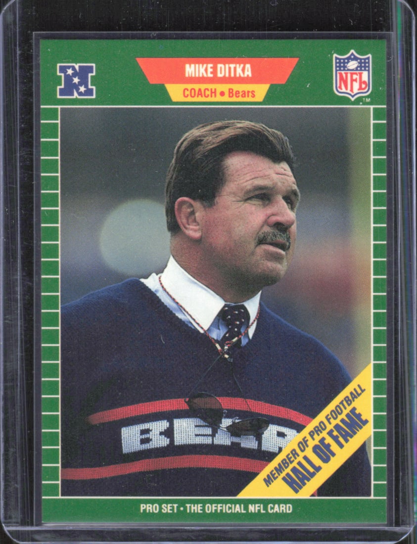 Mike Ditka Coach Card Pro Football Hall of Fame 1989 NFL Pro Set #53: Mike Ditka Coach Card Pro Football Hall of Fame 1989 NFL Pro Set #53