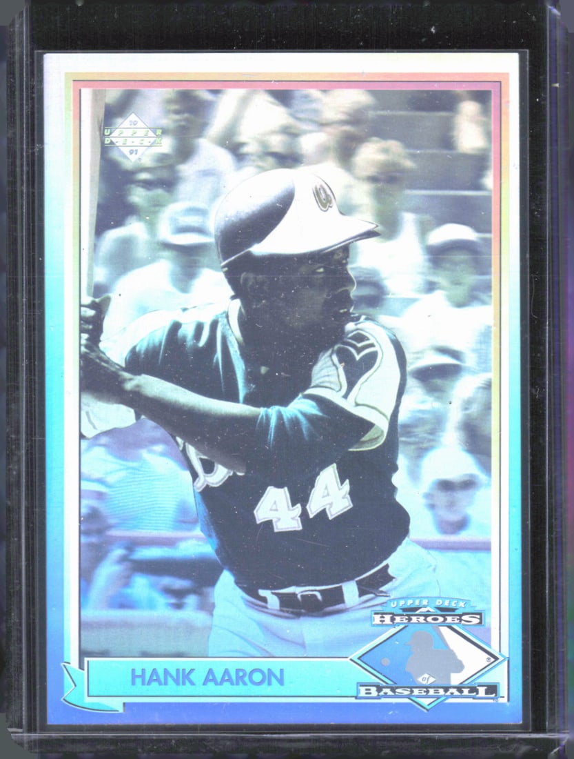 Hank Aaron Hologram Upper Deck  Heroes of Baseball 1991 Upper Deck #HH1 (1 of 2)