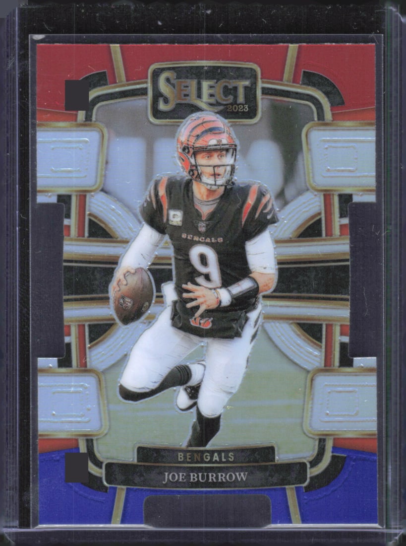 Joe Burrow Red/Blue Silver Prizm Die-Cut 2023-24 Panini Select #20 (1 of 2)