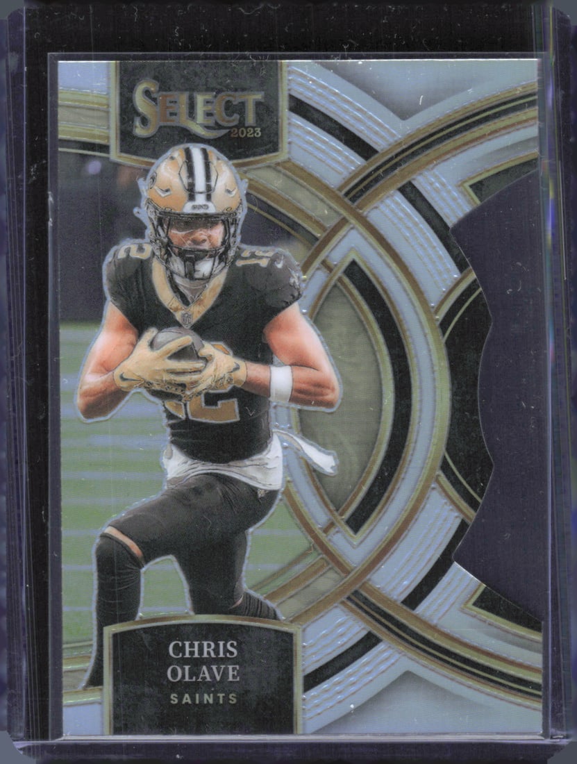 Chris Olave Silver Prizm Die-Cut Premier Level 2023-24 Panini Select #164 (1 of 2)