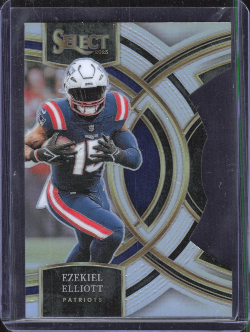 Ezekiel Elliot silver Prizm Die-Cut Premier Level 2023-24 Panini Select #185 (1 of 2)