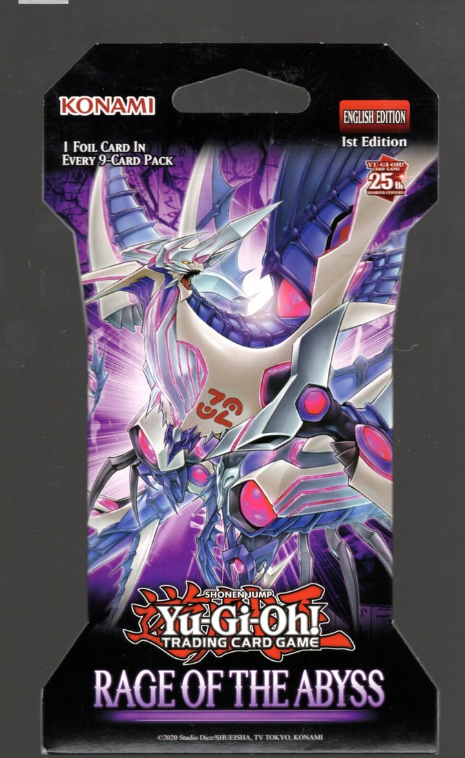Yu-Gi-Oh! 1st Edition 25th Anniversary Hanger Pack Rage of the Abyss - 1 Foil in every pack.: Yu-Gi-Oh! 1st Edition 25th Anniversary Hanger Pack Rage of the Abyss - 1 Foil in every pack.