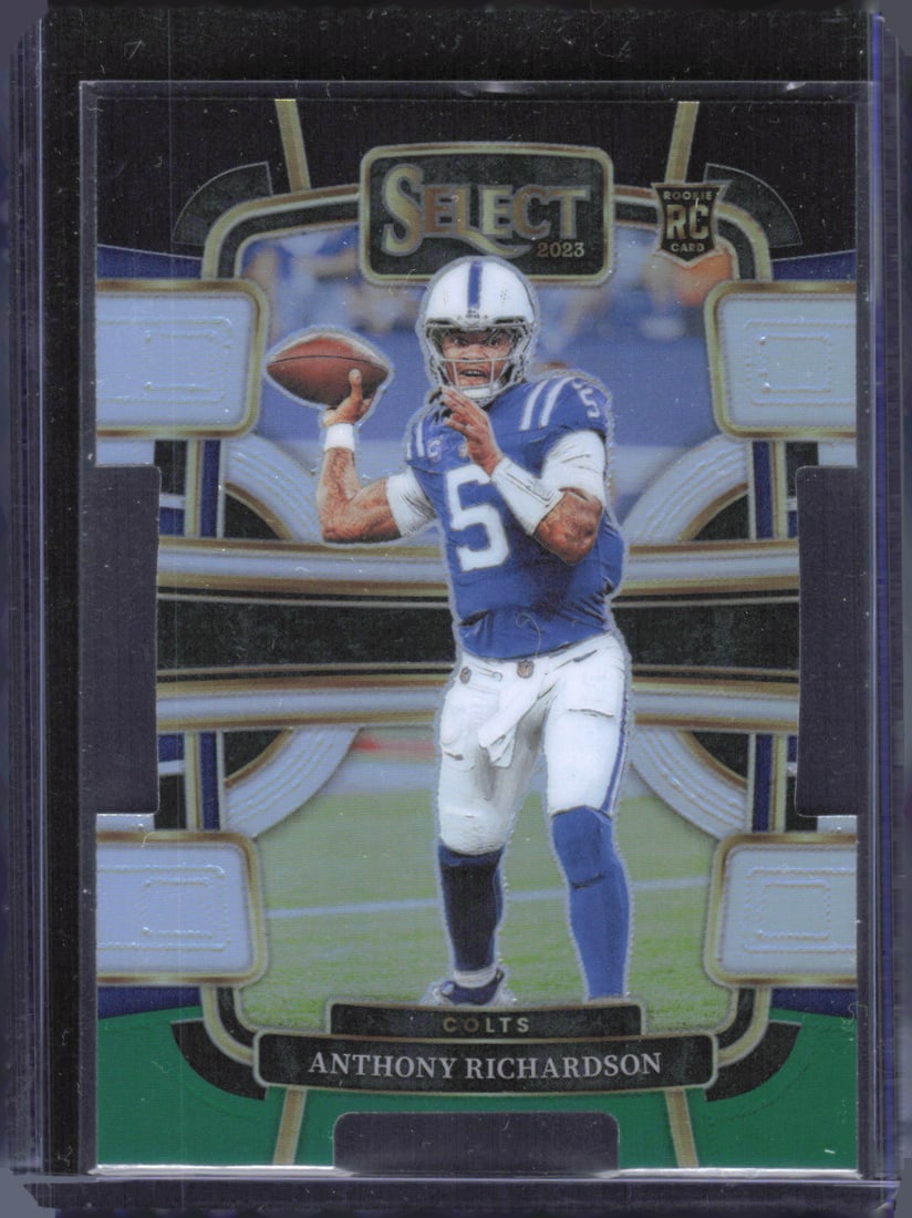 Anthony Richardson Rookie Card Black/Green Die-Cut Prizm #43: Anthony Richardson Rookie Card Black/Green Die-Cut Prizm #43