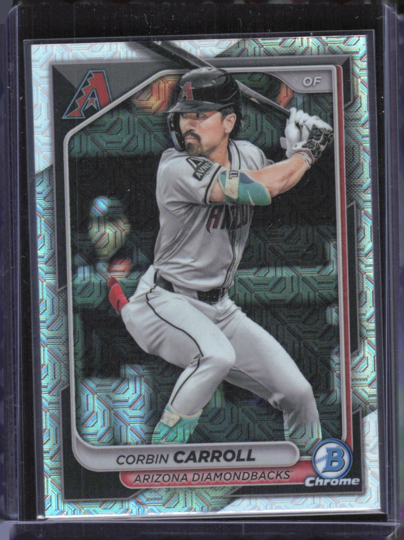 Corbin Carroll Mojo Refractor 2024 Bowman Chrome #3: Corbin Carroll Mojo Refractor 2024 Bowman Chrome #3