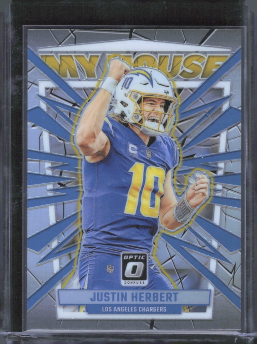 Justin Herbert Silver Holo Prizm My House 2023-24 Donruss Optic #14 (1 of 2)