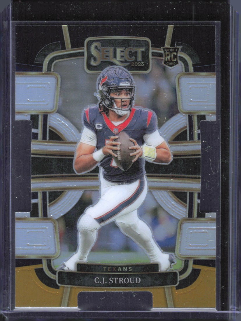 Cj Stroud Black/Gold Prizm Die Cut RC 2023 Panini Select #41 (1 of 2)