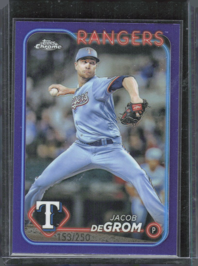 Jacob DeGrom Purple Refractor /250 2024 Topps Chrome #228 (1 of 2)