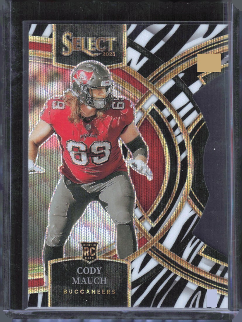Zebra Prizm Die-Cut Cody Mauch Rookie Card 2023-24 Panini Select #133: Zebra Prizm Die-Cut Cody Mauch Rookie Card 2023-24 Panini Select #133
