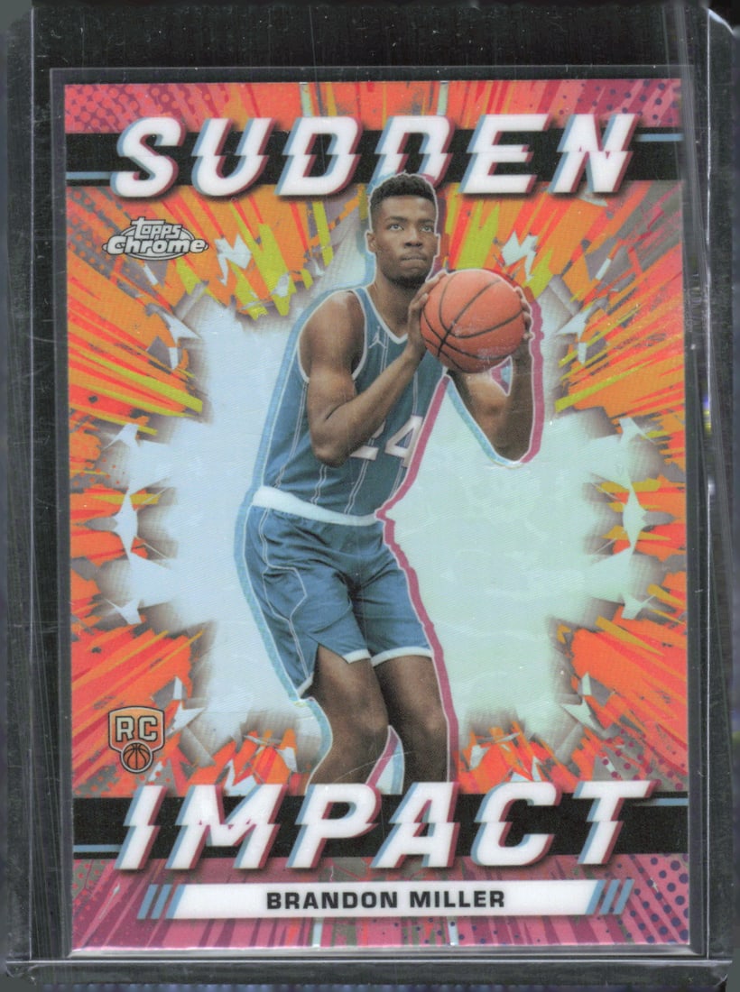Brandon Miller Rookie Card Refractor Sudden Impact 2023-24 Topps Chrome #SI-2 (1 of 2)