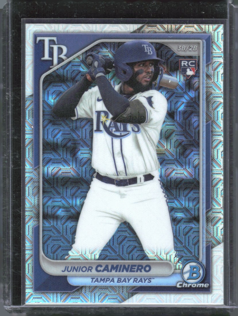 Junior Caminero Rookie Card Mojo Refractor 2024 Bowman Chrome #20: Junior Caminero Rookie Card Mojo Refractor 2024 Bowman Chrome #20
