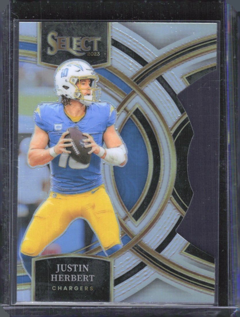Justin Herbert Silver Prizm Die Cut 2023 Panini Select #136 (1 of 2)