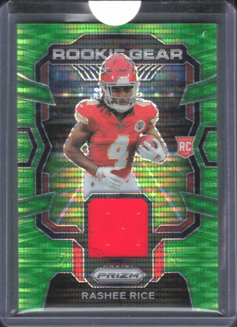Rashee Rice Green Pulsar Prizm Rookie Patch 2023 Panini Prizm #RG-RR: Rashee Rice Green Pulsar Prizm Rookie Patch 2023 Panini Prizm #RG-RR