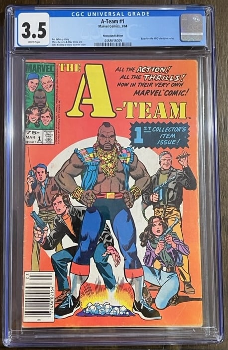 3/1984 A-TEAM #1 MARVEL COMICS COMIC BOOK, CGC 3.5 (1 of 1)