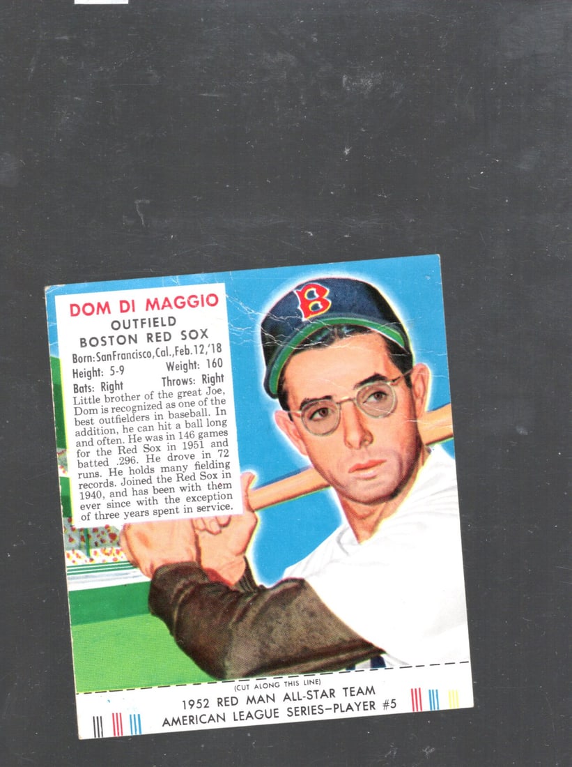 Dom DiMaggio 1952 Redman Tobacco with Tab (1 of 2)