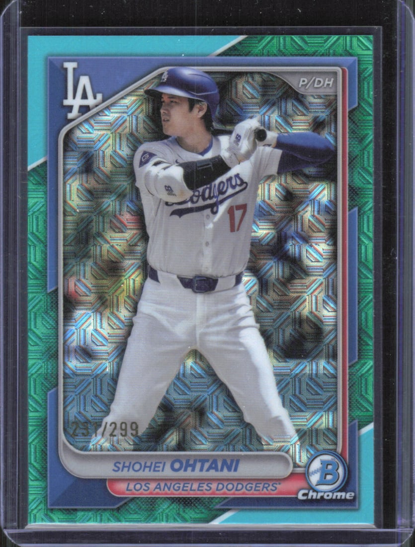 2024 Bowman Chrome #85 Shohei Ohtani Aqua Mojo Refractor /299 (1 of 2)