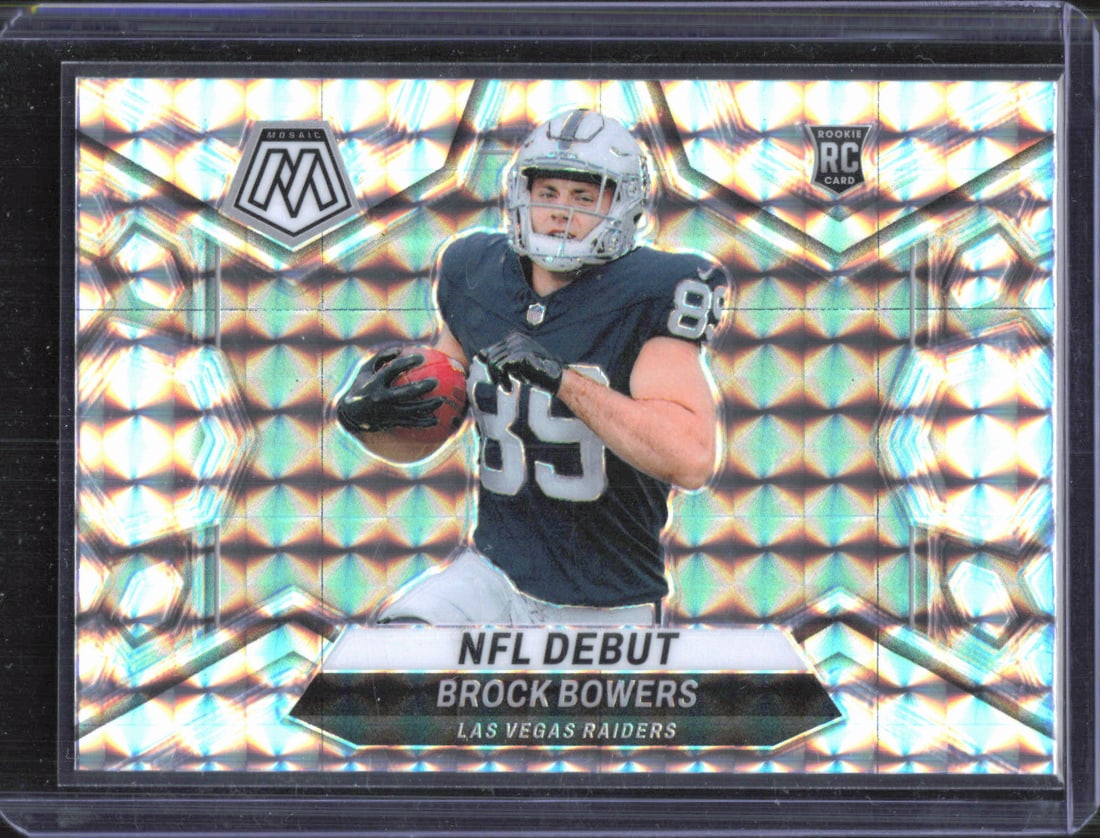 Brock Bowers Rookie Card 2024 Panini Mosaic Silver Mosaic Prizm #286 (1 of 2)