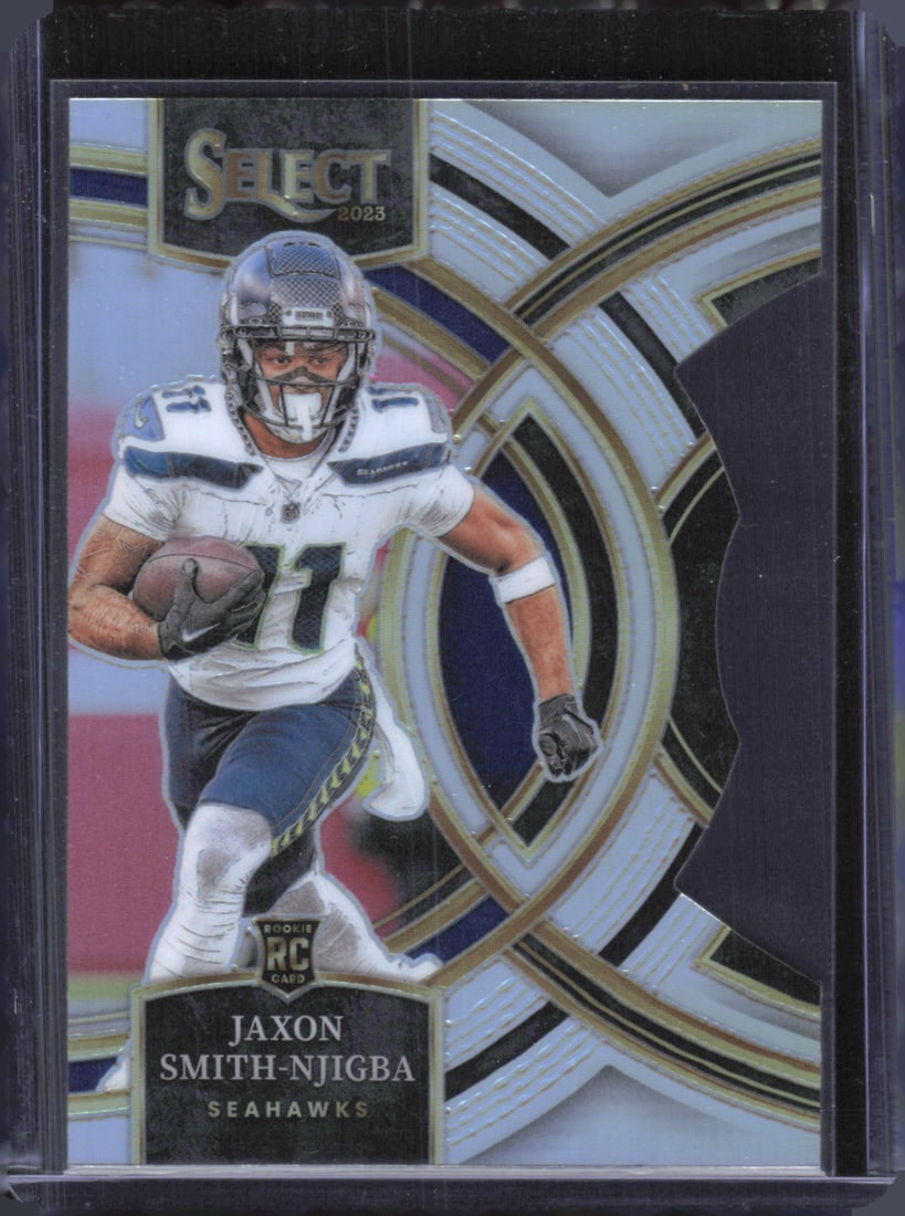 2023 Panini Select #174 Jaxon Smith-Njigba Silver Prizm Die Cut RC (1 of 2)