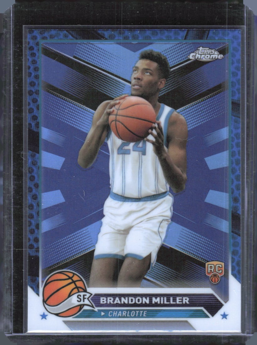 2023-24 Topps Chrome #127 Brandon Miller Blue Basketball Refractor RC (1 of 2)