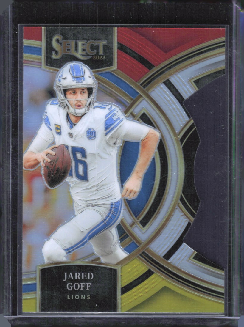 2023 Panini Select #178 Jared Goff Red and Yellow Prizms Die Cuts (1 of 2)