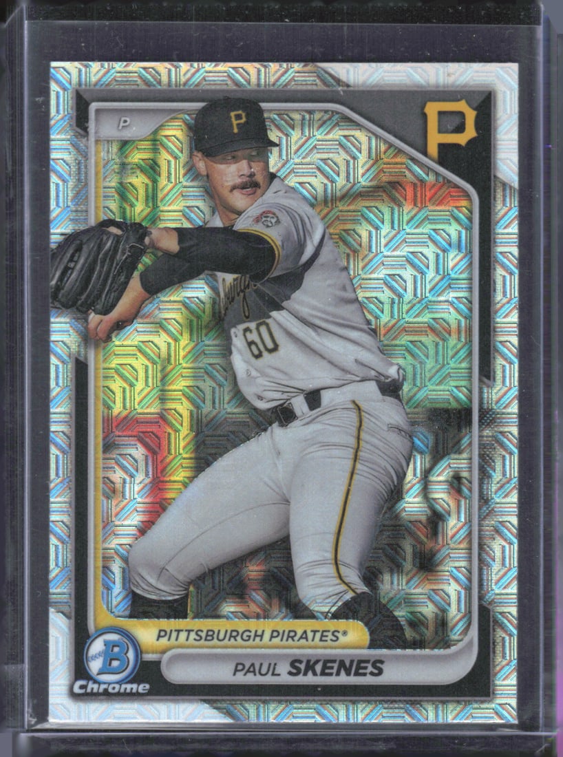 2024 Bowman #BCP-125 Paul Skenes Chrome Prospects Mojo Refractors: 2024 Bowman #BCP-125 Paul Skenes Chrome Prospects Mojo Refractors