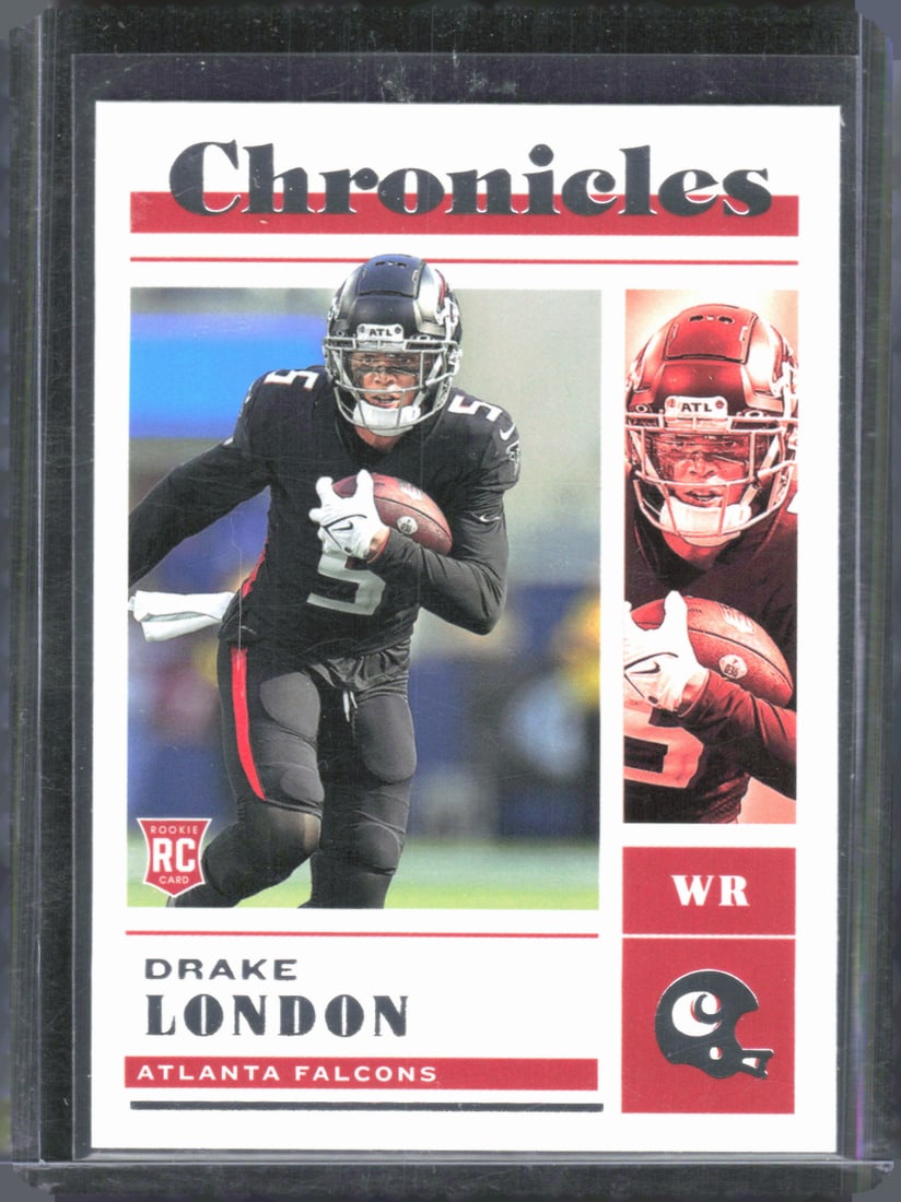2022 Panini Chronicles #44 Drake London Rookie Card: 2022 Panini Chronicles #44 Drake London Rookie Card