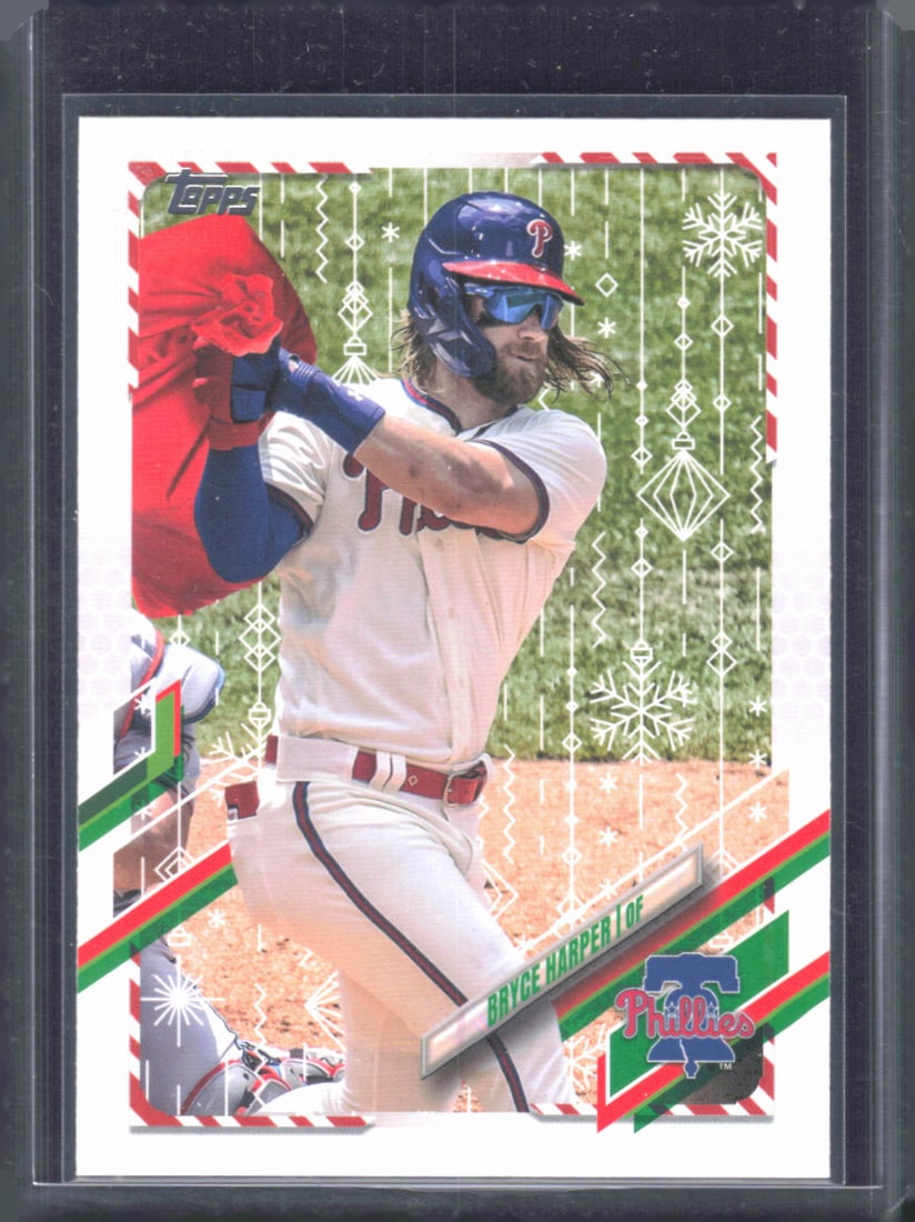 2021 Topps Holiday #HW50c Bryce Harper Rare Santa Sack (1 of 2)