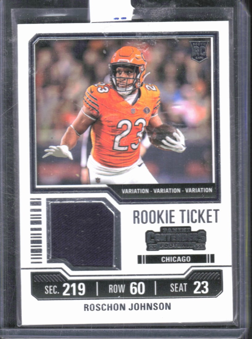 2023 Panini Contenders #TS29V Roschon Johnson Rookie Ticket Swatches Variations: 2023 Panini Contenders #TS29V Roschon Johnson Rookie Ticket Swatches Variations