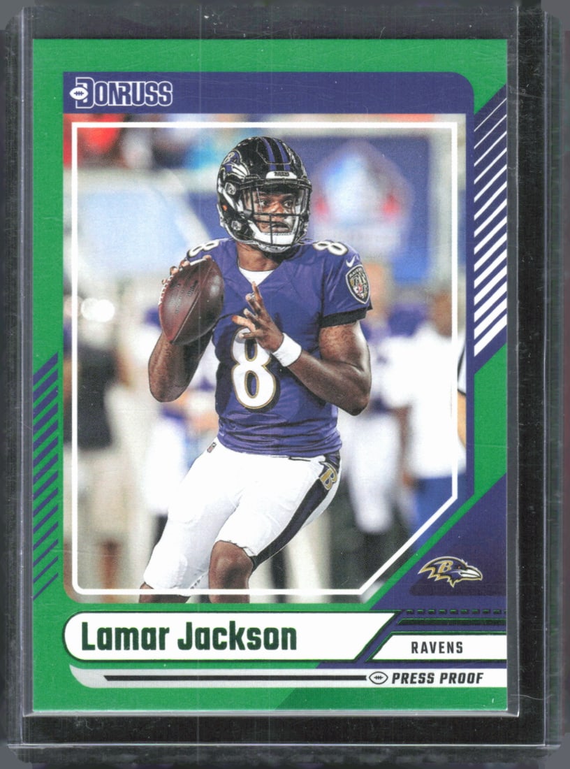 2024 Donruss #130 Lamar Jackson Green Press Proof (1 of 2)