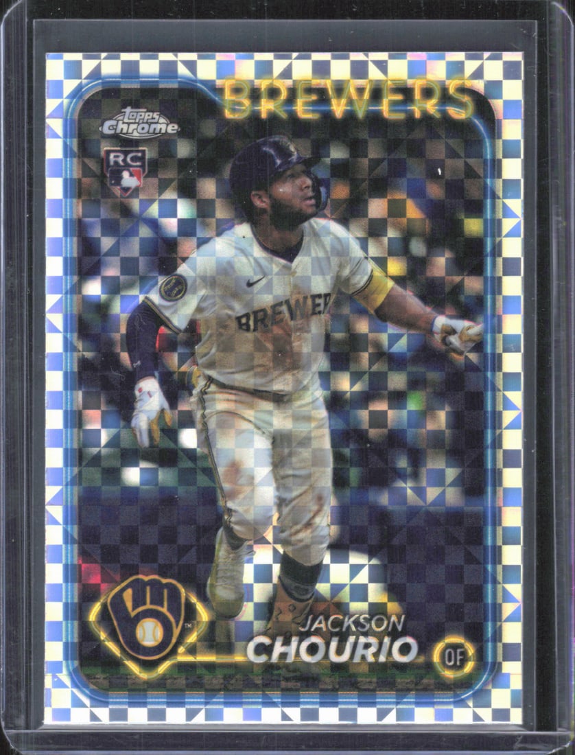 Jackson Chourio 2024 Topps Update Series #USC18 X-Fractor Rookie Card: Jackson Chourio 2024 Topps Update Series #USC18 X-Fractor Rookie Card