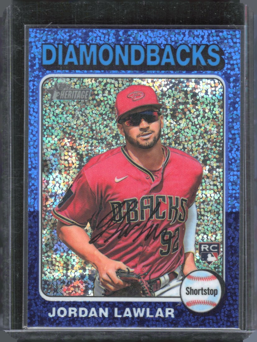 Jordan Lawlar Blue Sparkle Rookie Card 2024 Topps Heritage #429 (1 of 2)