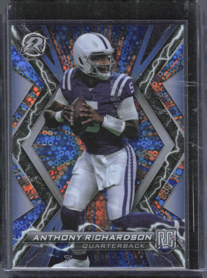 2023 Topps Composite #99 Anthony Richardson Resurgence Blue and Orange Spark: 2023 Topps Composite #99 Anthony Richardson Resurgence Blue and Orange Spark