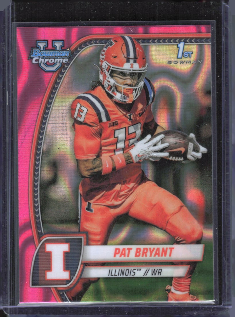 2024 Bowman University Chrome #142 Pat Bryant Pink Lava Refractor (1 of 2)
