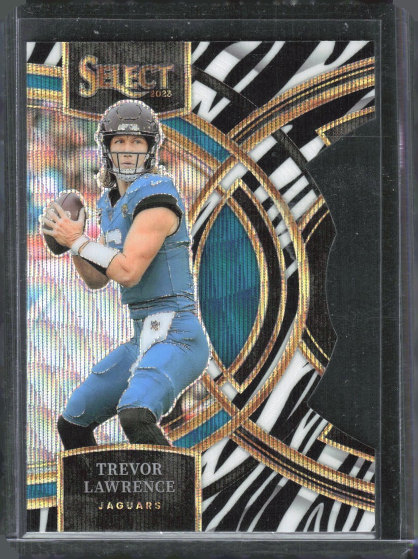 2023 Panini Select #181 Trevor Lawrence Zebra Prizms: 2023 Panini Select #181 Trevor Lawrence Zebra Prizms