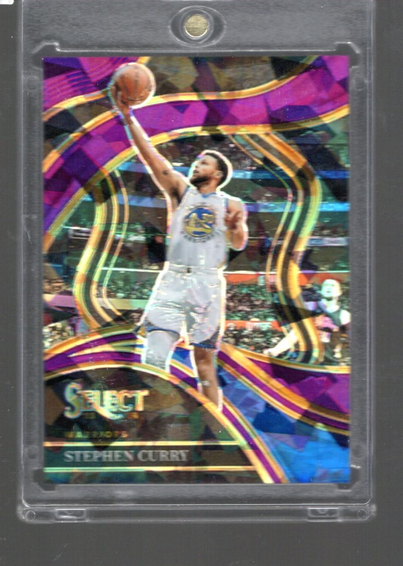 Steph Curry #33/99 Purple Cracked Ice Prizm Courtside 2023-24 Panini Select (1 of 2)