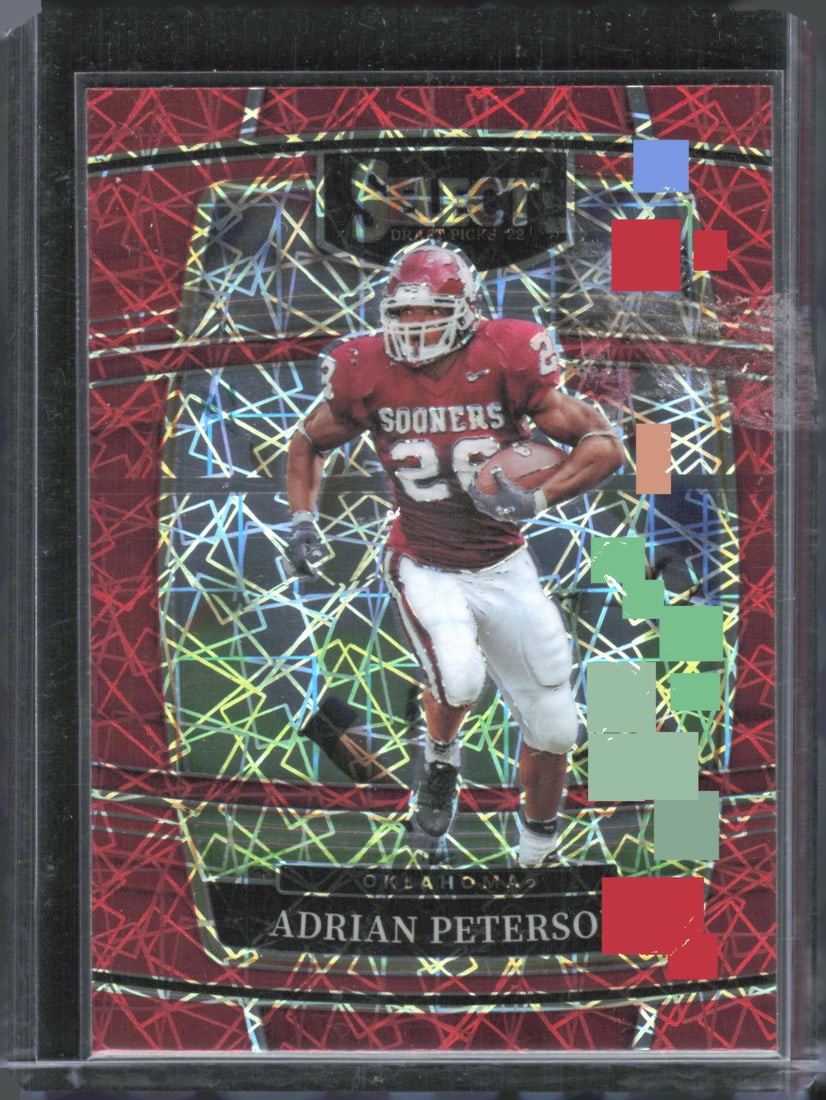 2022 Panini Select Draft Picks #65 Adrian Peterson Red Lazer Prizm (1 of 2)