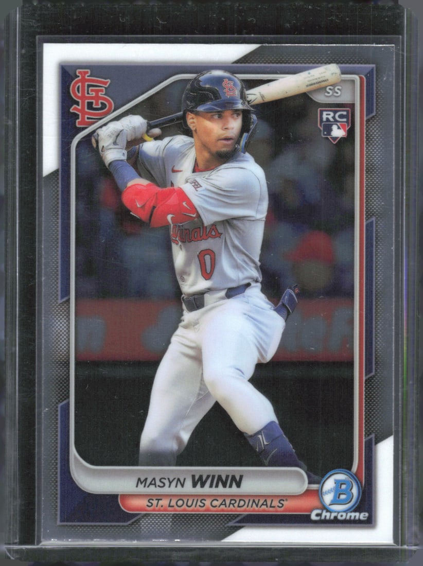 Masyn Winn Rookie Card 2024 Bowman Chrome #61: Masyn Winn Rookie Card 2024 Bowman Chrome #61