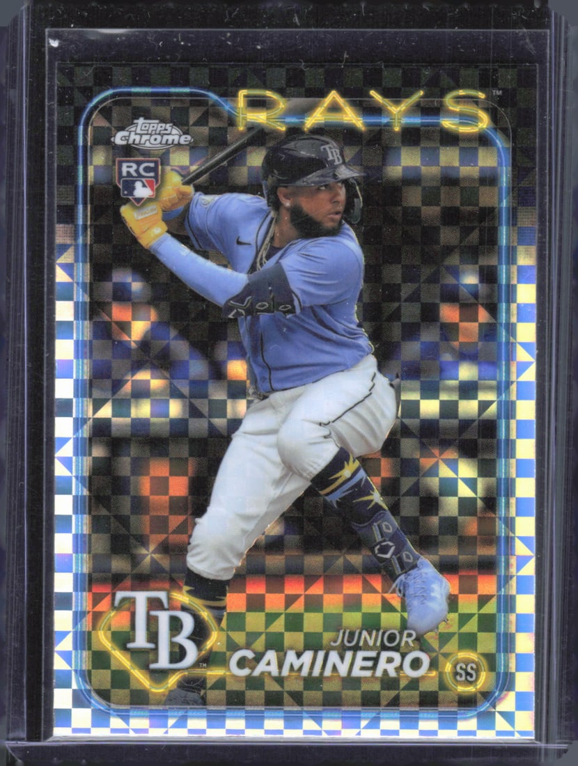 Junior Caminero Rookie Card X-Fractor 2024 Topps Chrome #213: Junior Caminero Rookie Card X-Fractor 2024 Topps Chrome #213