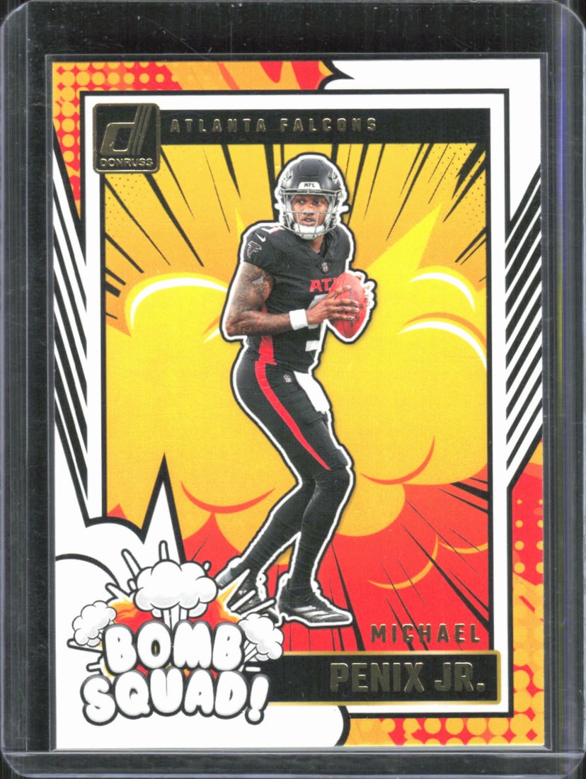 Michael Penix Jr. Bomb Squad RC 2024 Panini Donruss #1: Michael Penix Jr. Bomb Squad RC 2024 Panini Donruss #1